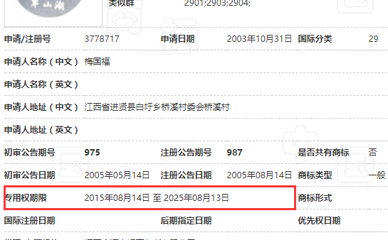 通過專用權(quán)期限來(lái)判斷商標(biāo)是否續(xù)展成功