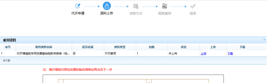 按照頁(yè)面提示附列資料是否必報(bào)進(jìn)行資料上傳