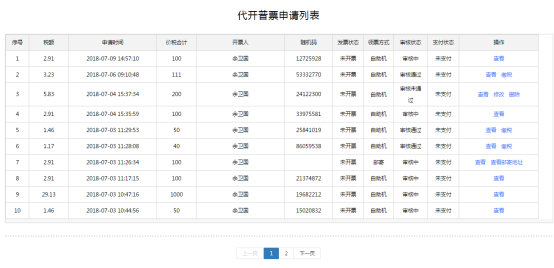 代開增值稅普通發(fā)票申請(qǐng)列表