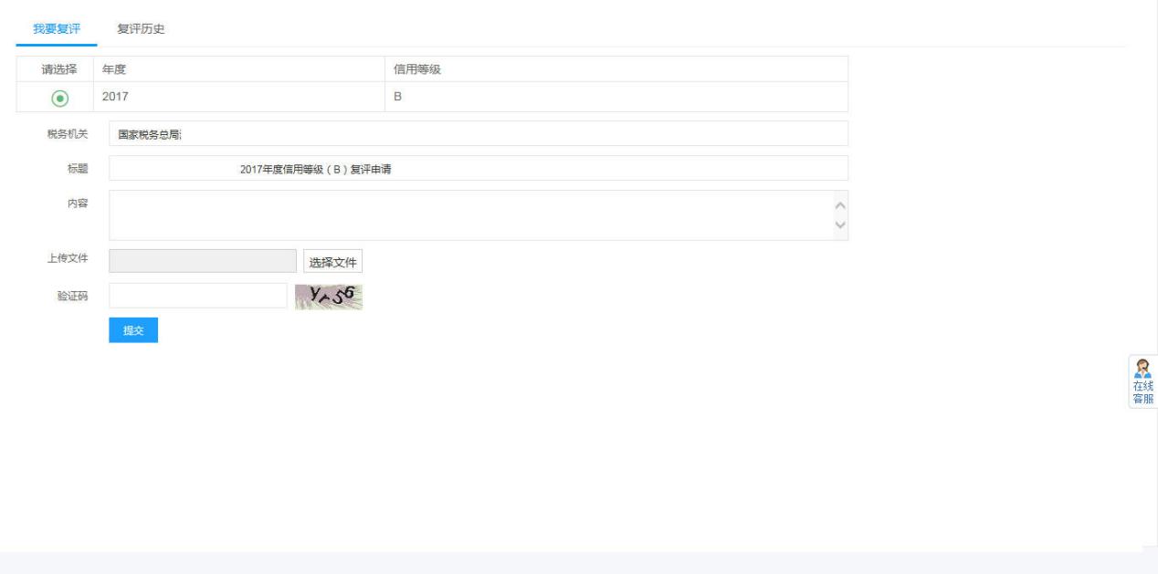 河南省電子稅務(wù)局我要復(fù)評(píng)