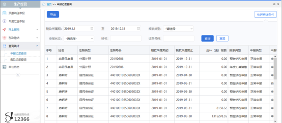 經(jīng)營所得申報記錄查詢