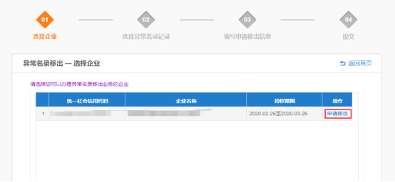 選擇需要辦理的企業(yè)(個(gè)體戶(hù)）