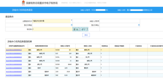 錄入主管稅務機關(guān)及驗證碼等信息