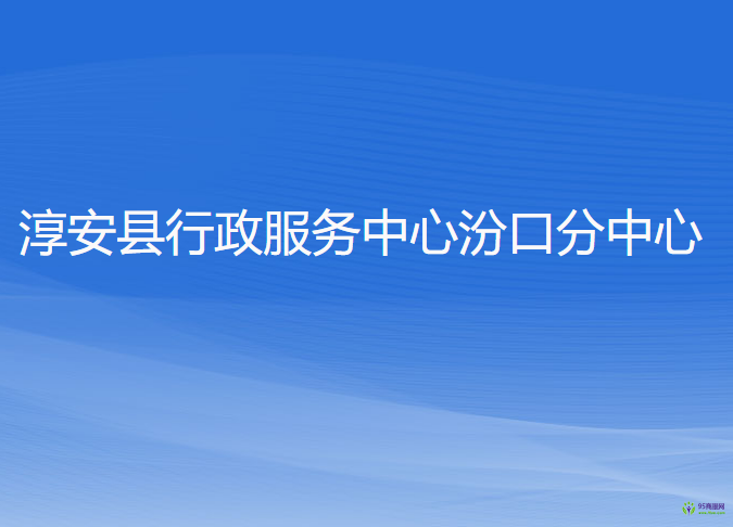 淳安縣行政服務中心汾口分中心