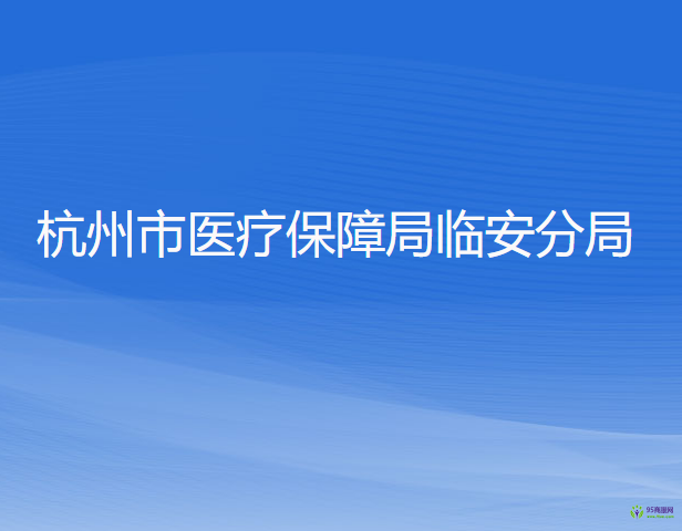 杭州市醫(yī)療保障局臨安分局